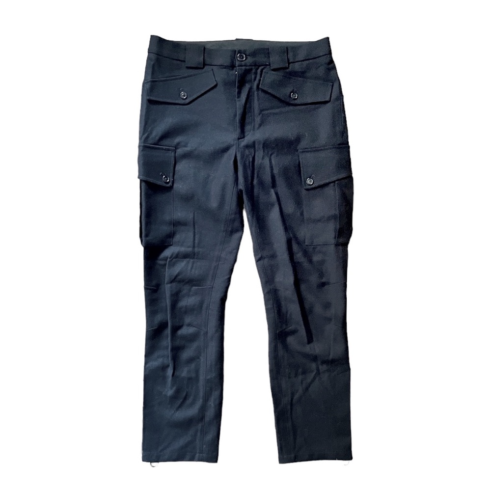 Marc Jacobs Black Wool Ankle Zipper Cargo Pants, sz 8
